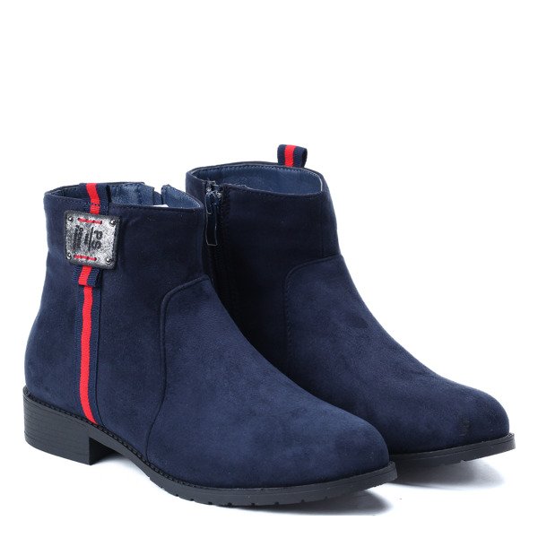 Granatowe sztyblety Ajda- Obuwie