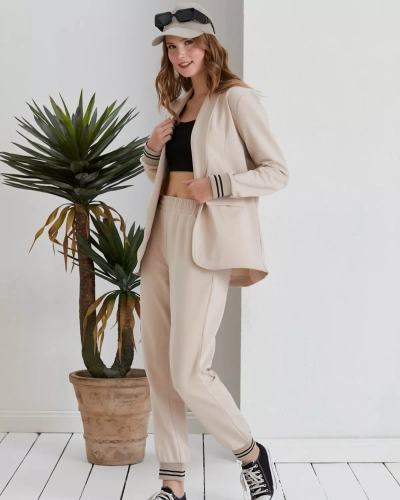 Royalfashion Béžový 2-dielny dámsky komplet