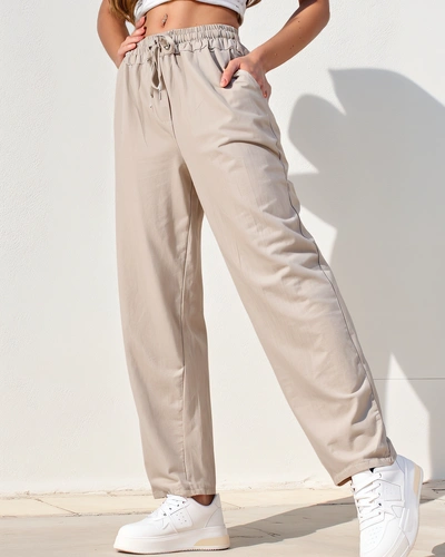 Royalfashion Dámske bavlnené rovné nohavice