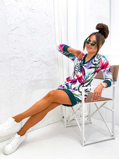 Royalfashion Dámske mini šaty s originálnym vzorom