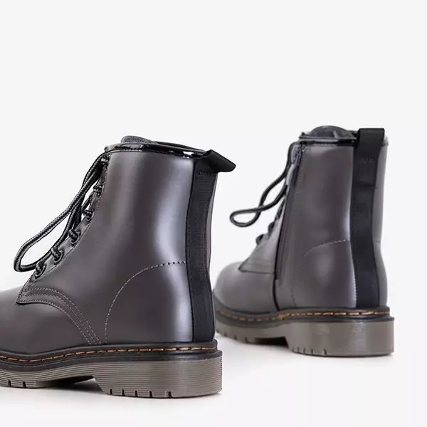 Sivá detská turistická obuv z ekokože Lesia - Obuv