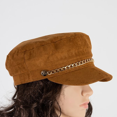 Dámska hnedá baretka so šiltom - Čiapky