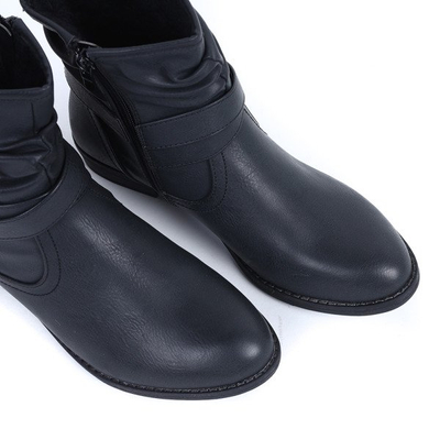 Czarne botki Lia - Obuwie