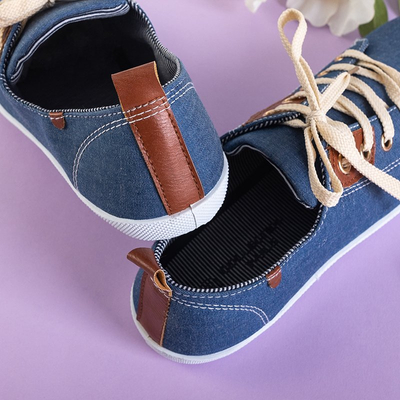 OUTLET Dámske modré šnurovacie tenisky značky Sindri - Footwear