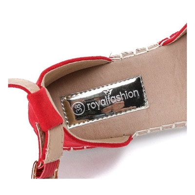 Červené espadrilky kráľovského strihu - Obuv