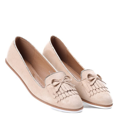 Beżowe mokasyny Olivia- Obuwie