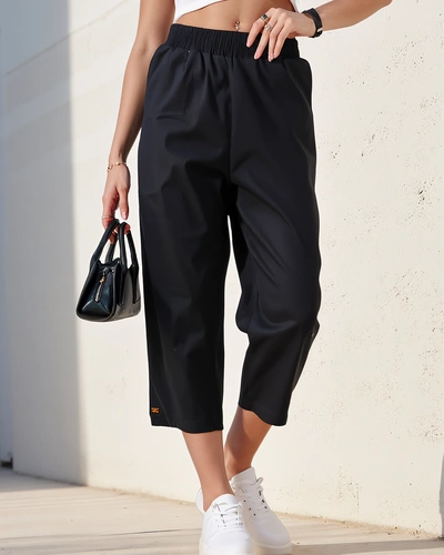 Royalfashion Dámske rovné nohavice z ľahkej látky 7/8