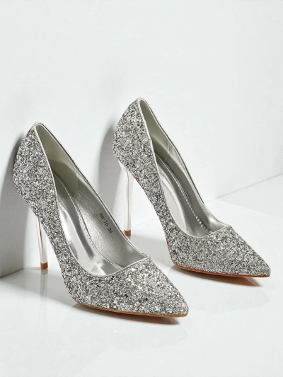 Ženski salonarji eko usnje z brokatom Zavrimea