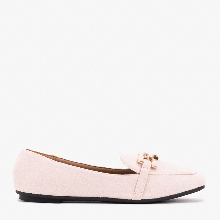 Dámske béžové mokasíny so zdobením Olly - Topánky