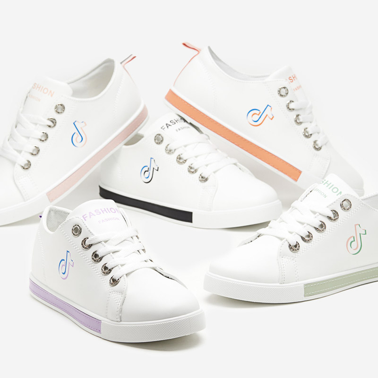 Bielo-fialové dámske tenisky Tictoa - Obuv