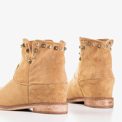 Hnedé topánky s zakrytým klinom Bruneo - Obuv