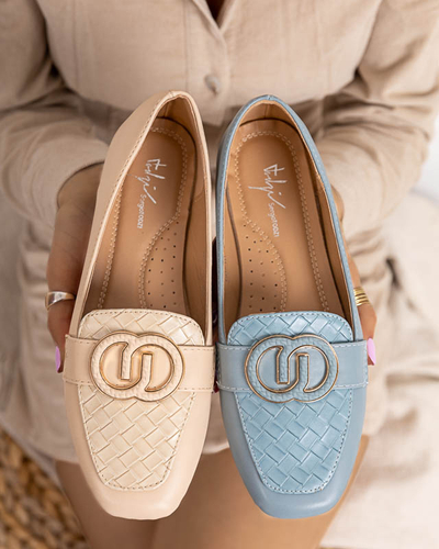 Ekokožené mokasíny v béžovej Amida - Obuv