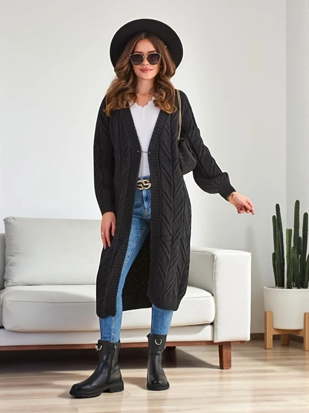 Royalfashion Dámsky Pletený Pončo Sveter