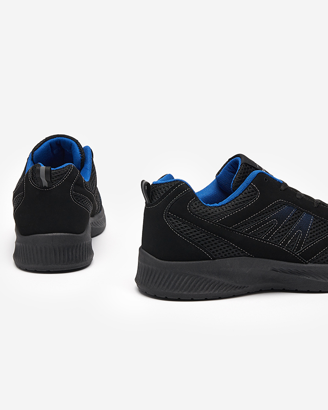 OUTLET Pánske modro-čierne šnurovacie topánky Beniro - Obuv