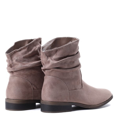 Brązowe botki Peggy- Obuwie