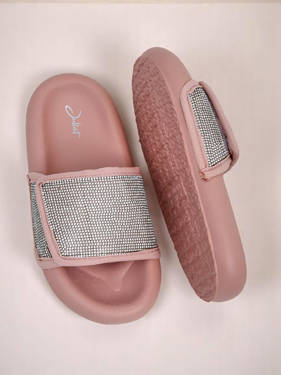 Royalfashion Ženski natikači s ploskim podplatom Sparkle Step