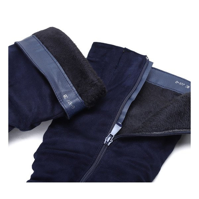 Granatowe kozaki Luca - Obuwie