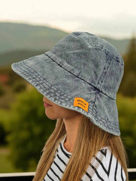 Ženski klobuk Athena Denim Look bucket hat iz poliestra, udoben