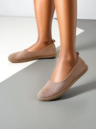 Royalfashion Dámske ekologické semišové espadrilky Aroles