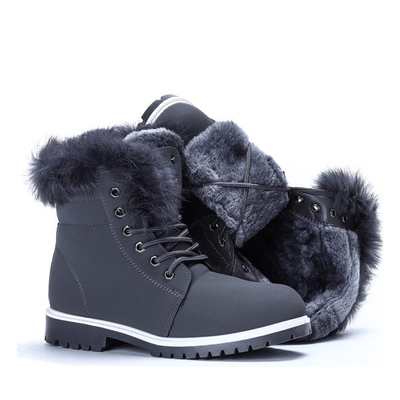 Tmavošedé izolované topánky Sofja - Obuv