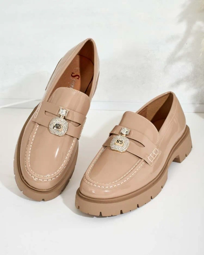 Royalfashion Dámske lakované mokasíny Bemies