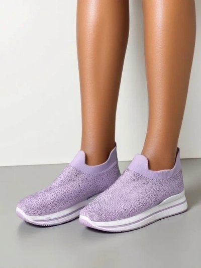 Royalfashion Slip-on dámske športové topánky s kamienkami Adeq