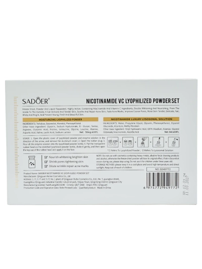 Sadoer Sada lyofilizovaného nikotínamidu a prášku vitamínu C