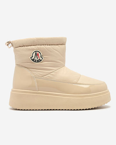 Royalfashion Dámske snehové čižmy v béžovej farbe Ademra