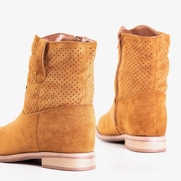 Hnedé kovbojské topánky na zakrivenom klíne Taize - Obuv