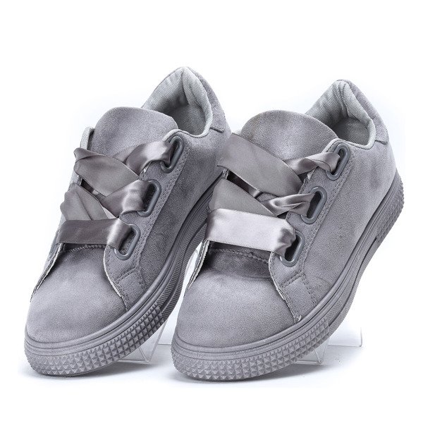 Szare sportowe tenisówki Affina - Obuwie