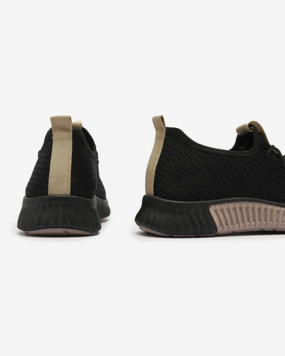 Čierna dámska športová obuv s hnedými vložkami Keteti - Obuv