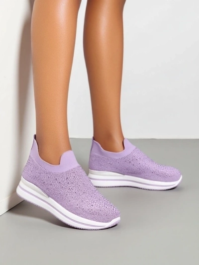 Royalfashion Slip-on dámske športové topánky s kamienkami Adeq