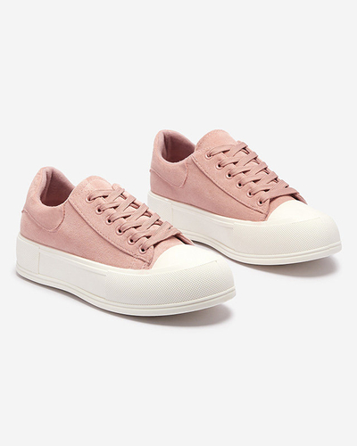 OUTLET Ružové dámske tenisky z eko-semišu od značky Zeobic- Footwear