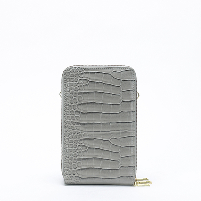 Šedá dámska mini peňaženka-peňaženka s razbou - Doplnky