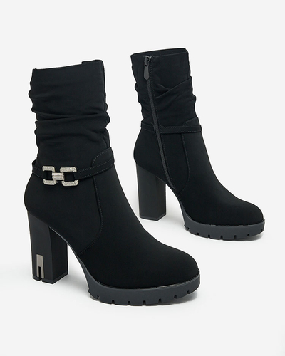 Royalfashion Dámske čižmy Teroleda so zdobeným podpätkom