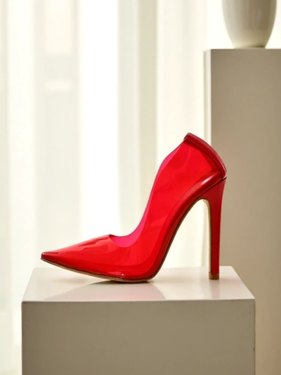 Royalfashion Transparentné dámske stiletto topánky Selqoa