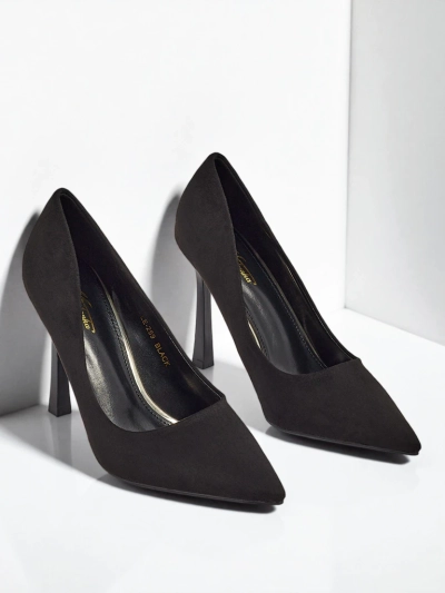 Ženski salonarji na stiletto peti iz eko semiša Belunika