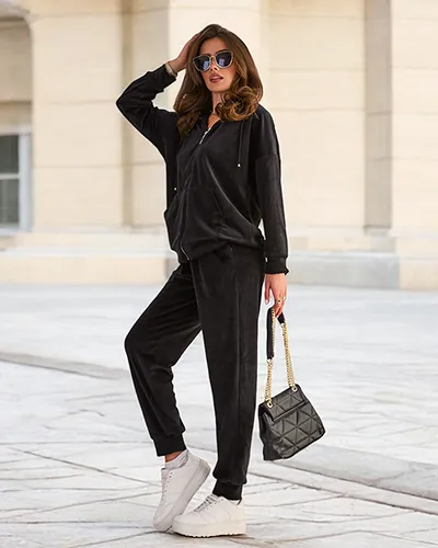 Royalfashion Dámsky bavlnený a'la velúrový set