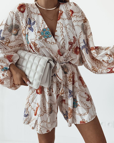 Royalfashion Dámsky vzorovaný overal