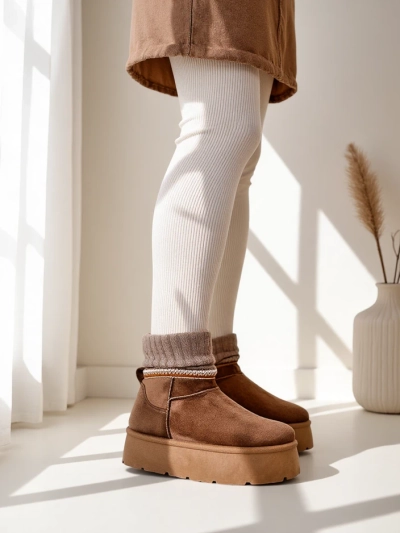 Royalfashion Dámske krátke topánky a'la snow boots Xoalla