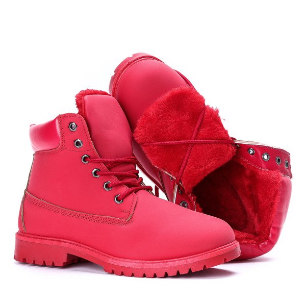 Ocieplane trapery w kolorze czerwonym Rimma - Obuwie