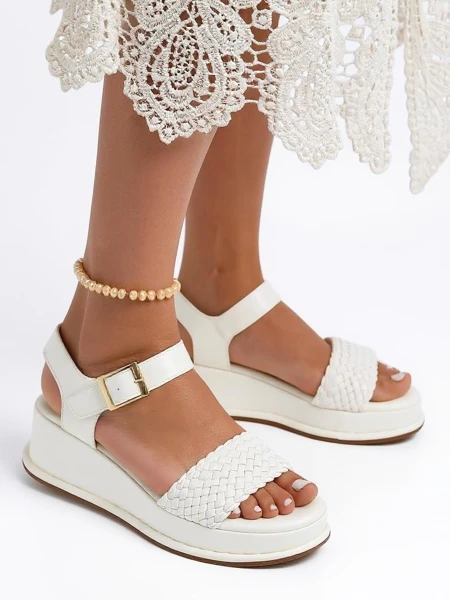 Royalfashion Dámske sandále na platforme s pleteným remienkom Fiolle