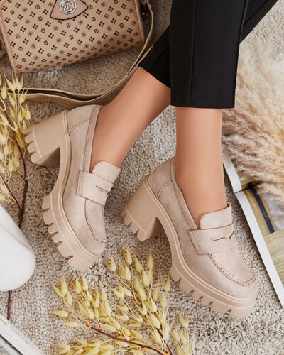 Royalfashion Dámske mokasíny na podpätku Narvoti