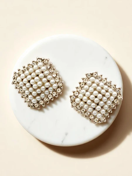 Royalfashion Dámske klipové náušnice s kubickým zirkónom