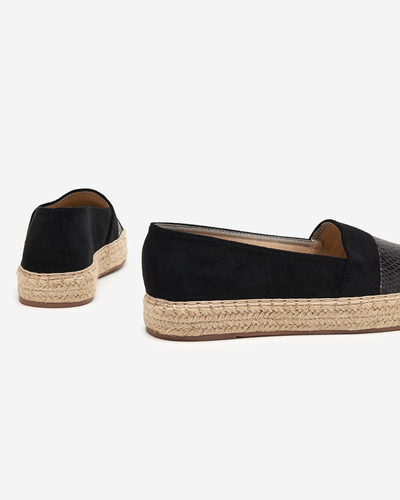 OUTLET Čierne dámske espadrilky Sverope - Topánky