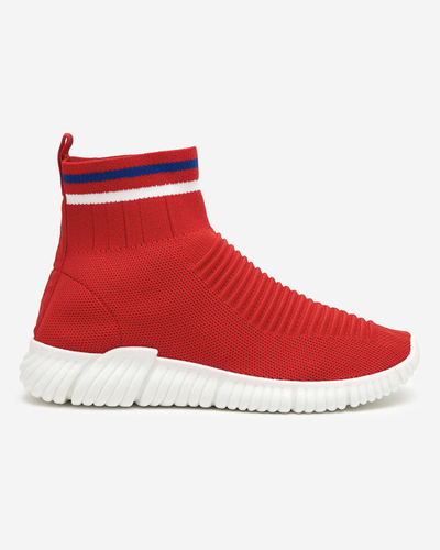 OUTLET Červené dámske vysoko členkové športové topánky značky Deloni - Footwear
