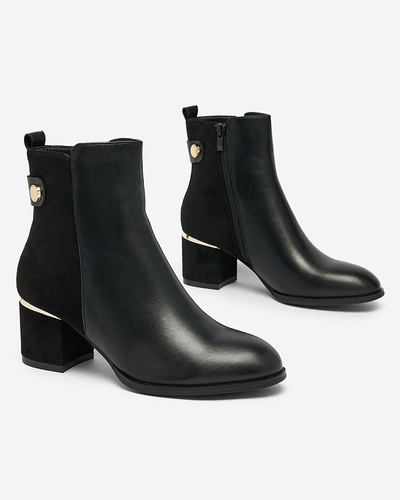 Royalfashion Čierne dámske čižmy na nízkom podpätku Dogdas