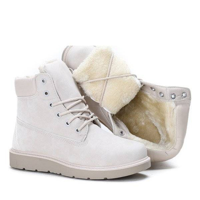 OUTLET Be Happy, béžové, zateplené turistické topánky - Obuv