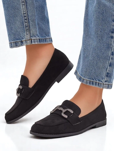 Royalfashion Elegantné dámske loafers s dekoráciou zo zirkónov Zante