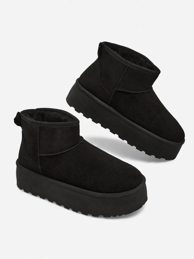 Ženski Gležnjarji Luna Črni Usnjeni Elegantni za Jesen